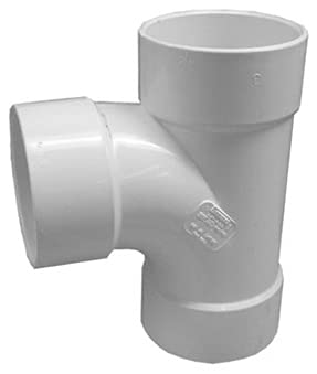 PVC Pipe Sewer & Drain Sanitary Tee, Hub x Hub x Hub, 3-In. -36-2066