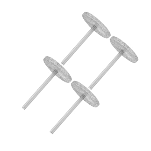 Genérico 4Pcs herramientas de manicura brocas para uñas kit de herramientas pulidor de uñas limas para uñas brocas para pulir uñas puntas de lijado de manicura diamante Silver