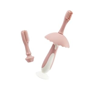 Healvian Kinderzahnbürste Rosa Pinguin Design