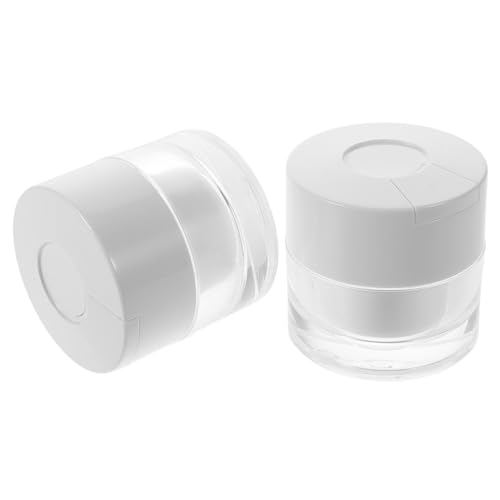 VALICLUD 2 Piezas botella de crema brillo de labios de elfo tarro de cristal pequeño mini contenedores de nevera contenedor de loción contenedores de salsa AbS
