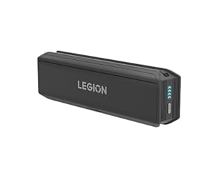 Lenovo Legion Go 65W 12800 Power Bank, Portable Power for Handheld Gaming and Other Devices, USB-C Integrated Cable, Magnetic Attach, Built-in Stand, Black
