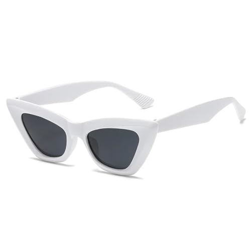 Lunettes de soleil œil de chat rétro pour femmes avec verres verts