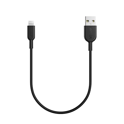 Anker Powerline II Lightning Cable (1ft), MFi Certified for iPhone Xs/XS Max/XR/X / 8/8 Plus / 7/7 Plus / 6/6 Plus (Black)
