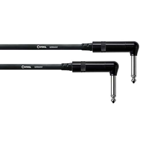 CORDIAL - CFI1.5RR - Câble guitare jacks coudés 1,5 m, Fiches REAN 6,35, Essentials