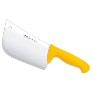 Arcos Serie 2900 – hakmes slagermes – lemmet nitrum roestvrij staal 190 mm – handvat polypropyleen kleur geel