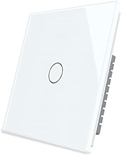 LIVOLO Intermediate Switch Touch Light Switch White with LED Indicator with Tempered Glass Panel Wall Light Switch 1 Gang 2 Way, VL-C301S-61