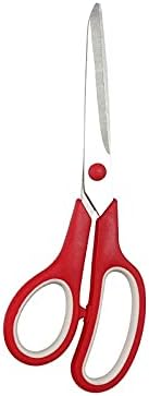 Kitchen Scissors Comfort-Grip Handle Sewing Scissors Stainless Steel Tailor's Embroidery Scissors(Red)