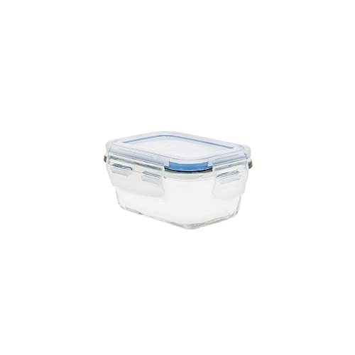 Pote Hermético de Vidro com Tampa Transparente Retangular 160ml - Oikos