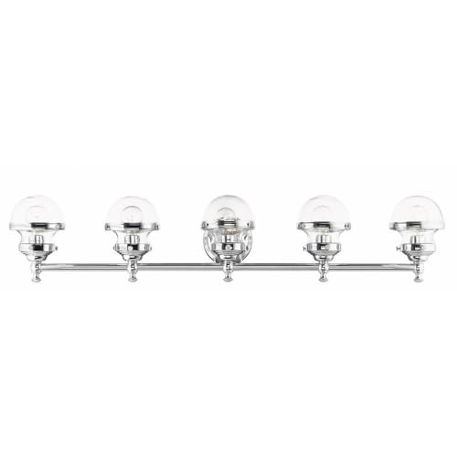 Image of Livex Lighting 17415-05 5 Light Polished Chrome Bath Vanity
