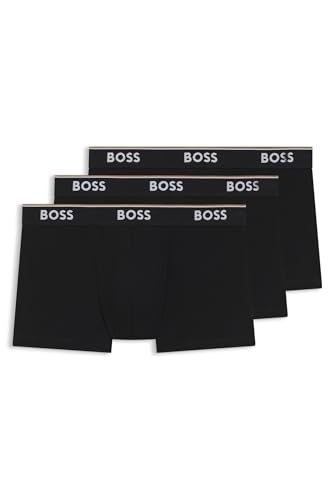 HUGO BOSS Herren Trunk 3p Co/EL Boxershorts, New - Black1, M