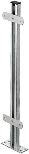 Gartenwelt Riegelsberger Premium C-Zaunsäule 30x50 mm zum Aufdübeln Höhe 100 cm aus Metall feuerverzinkt für Zaunhöhe 100-120 cm
