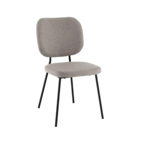 YLHMNE Sillas de Cocina tapizadas Gruesas 1 Silla Moderna De Comedor For Cocina, Tapizada En Tela Gris, Sin Reposabrazos, Dormitorio