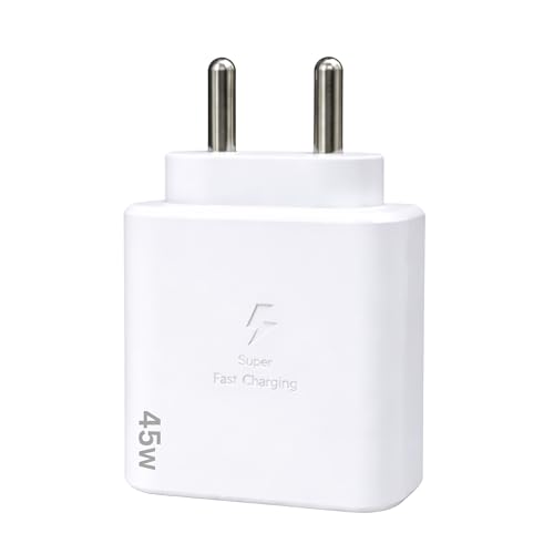 Image of Umake 45W Fast Charger Adapter with Type C Cable, USB C Super Fast Charging Compatible with Samsung Galaxy S24 Ultra, S23, S22, A55, M55, iPhone 15 Series, OnePlus, Xiaomi | 3 Months Warranty
