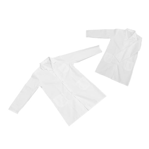 minkissy 2 Piezas bata de laboratorio para disfraz de científico bata de laboratorio infantil traje bata de laboratorio bata de laboratorio blanca