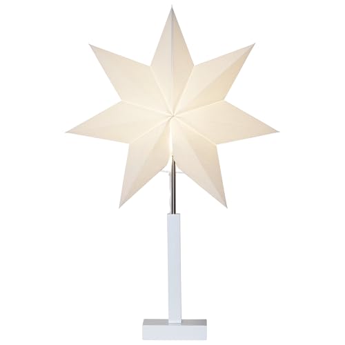 EGLO Tischlampe mit Weihnachtsstern, Dekostern beleuchtet aus Papier...