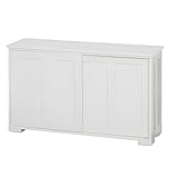SilkWood Studio Pacific Sliding Doors Stackable Cabinet, White