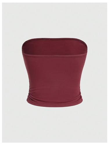 SOLY HUX Women's Y2k Goth Tube Crop Top Skull Print Strapless Sleeveless Bandeau Tops2