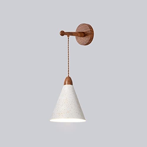 Luminaires muraux v-intage en bois et métal avec douille E27 pour maison