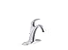 KOHLER K-45800-4-CP Alteo Handle Single Hole or Centerset Bathroom Faucet with Metal Drain, One Size, Polished Chrome