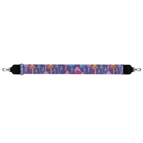 Image of TODIYADDU Colorful Mushrooms Handbag Strap with Cute Pattern Handbag Straps Long Strap Purse Wide Shoulder Strap Fit for Wallet Photography Enthusiast for Valentine's Day Travel Fit for Canvas Bag