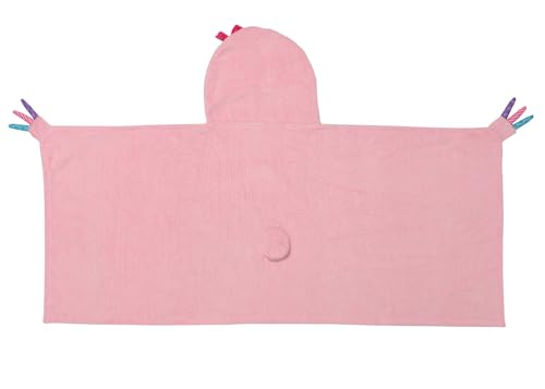 Image of ZOOCCHINI Hooded Bath Towel for Kids 100% Cotton Terry, Plush & Absorbent for Bathtime or Pool, 50 inch x 22 inch 2-6 Years, Sadie the Sloth