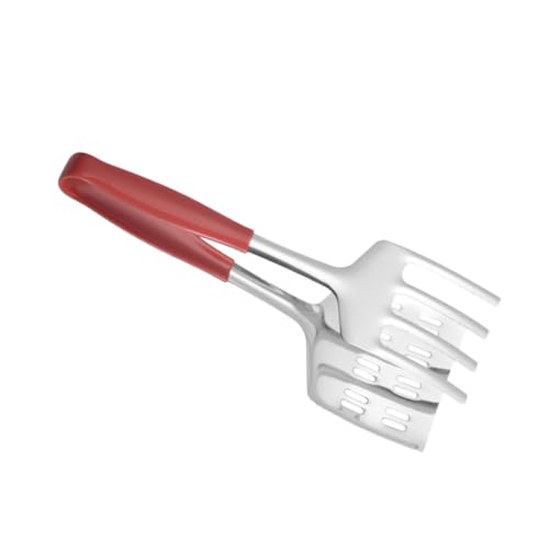 Amosfun 1 Pc Agrafe De Barbecue Pince à Steak Pour Pince à Glaçons Pincettes De Cuisine Agrafe De Service Alimentaire Pinces à Ciseaux à Salade Pinces Alimentaires Rouge