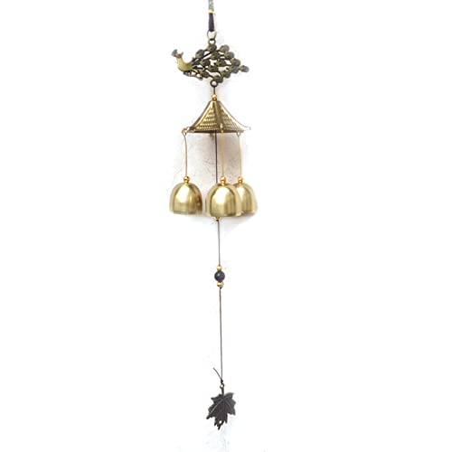 Campanelli Eolici Portafortuna Campana Vento Cinese Feng Shui Lega Vintage Benedizione Carillon Sospeso Per Buona Fortuna Interni Ed Esterni Porta Dingresso Peacock