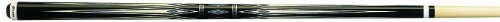 Players G-3372 Graphic Black and White Drop Points with Silver Diamonds Cue, 21-Ounce
