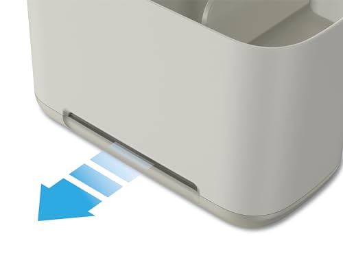 Joseph Joseph Easy-Store - Zahnbürstenhalter Caddy, Aufbewahrung im Badezimmer, groß - Matte Oberfläche, Beige – Ansicht 6