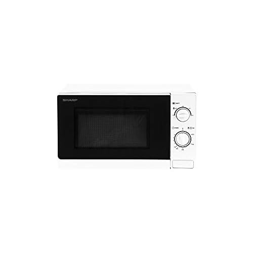 Sharp R20DWM 20L Solo Microwave Oven, 800W, White