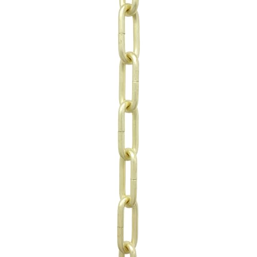 Image of RCH Hardware CH-S59-496-SB Steel Chandelier Chain 5 Gauge, Satin Brass (1 Foot)