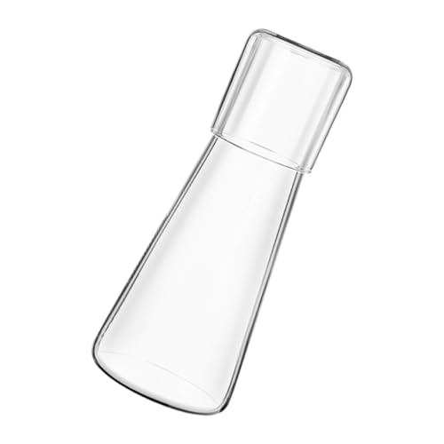 LOLIPPYY in Vetro Trasparente Resistente e Freddo Caraffa Raffreddamento per Uso Familiare e Ospiti Kettle e Bicchiere per Bevande Raffreddate