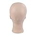 Ba Sha Bald Mannequin Head Beige Female Professional Cosmetology Manikin Doll head for Wigs Making Wig Display Hat Display Glasses Display with Free Clamp