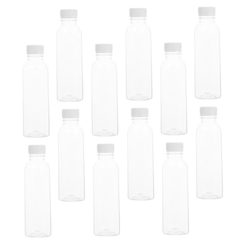 Healifty 30Pcs Transparent Plastic Beverage Bottles Lightweight and Juice Dispensers for Easy Identification of Contents for Restaurants Catering Events and Home Use