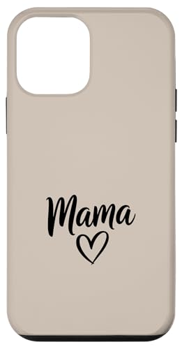 Mama Heart - Simple Aesthetic Mom ���^�����O - �x�[�W�� �X�}�z�P�[�X iPhone 12 mini �p