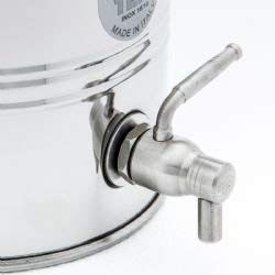 FUSTO IN ACCIAIO INOX 18/10 PER OLIO LT. 20 + RUBINETTO