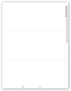TF5174 3 Up Blank Laser 1099 8 1/2 x 11" (3 filings per sheet) QTY 34 Sheets