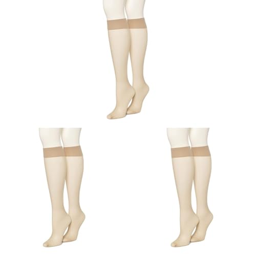 HUE Women's Sheer Knee Hi Socks 2 Pair Pack