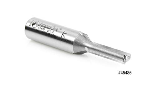 Amana Tool 45420-5 5-Pack Carbide Tipped Straight Plunge High Production 1/2 D x 1-1/4 CH x 1/2 SHK x 2-7/8 Inch Long Router Bits
