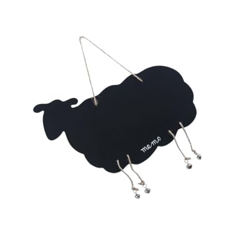COOLHIYA Wooden Double-Sided Hanging Blackboard with Sheep Design Cover
