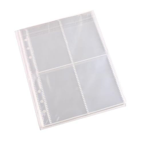 6リングフォトカードバインダーのぬいぐるみフォトアルバムカバーカードバインダースリーブ6ホール事前パンチアルバム補充ページポータブルカードストレージ