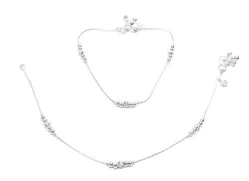 Shree Shobha Collection Silver Anklet Payal Jewelry for Girls Size-10.5 Inches, Weight- 13Gm (B0CKHX77MD) Amazon Price History, Amazon Price Tracker