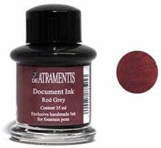 Document Red Grey Premium Handmade Fountain Pen Bottled Ink 45 ml