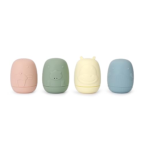 Image of Socub Baby Bath Toys, Squeezable Silicone Bath Toys for Toddlers 1-3, BPA Free Bathtub Toys for Infants