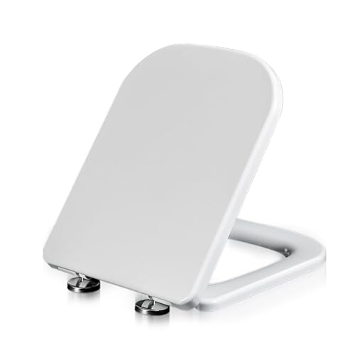 Wttfc Cuvette Toilette En Forme De Rectangle,Abattant Toilette Wc,Abbatants Wc Avec Frein De Chute Declipsable, Universel Toilette Avoir De La TéNacité Toilet Seat