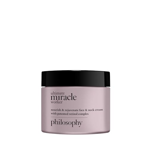 philosophy ultimate miracle worker cream 60ml, nourish & rejuvenate face and neck, moisturiser with patented retinol complex