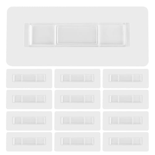 Luxshiny 20 ganchos adhesivos de ducha para montaje en pared de baño, tiras de canasta, ganchos de repuesto para estante de cocina para el hogar