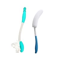 Sonhomay Extended Comfort Kit Toilettenhilfen Kit Butt Wiper Set mit Badebürste WC Wischwerkzeug Bottom Buddy Wischhilfe für Behinderte Ältere Schwangere Körperbehinderte