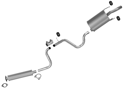 Rrear Muffler Resonator Exhaust Pipe Exhaust System for Chevrolet Impala 3.5L 2006 2007 2008 2009 2010 2011 Exhaust System Kit