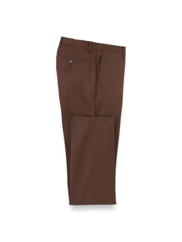 Paul Fredrick Men's Wool Gabardine Flat Front Pants